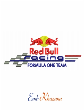 Red Bull Racing Logo Embroidery Designs