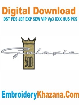 1963 Ford Galaxie 500 Emblem Embroidery Design