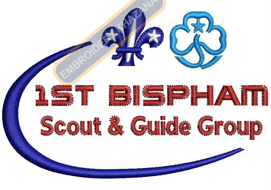 1st Bispham scout logo embroidery design