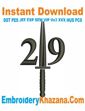 29 Commando Embroidery Design, Royal Artillery Embroidery Files Instant Download