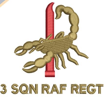 3 Sqn Raf Regiment Embroidery Design