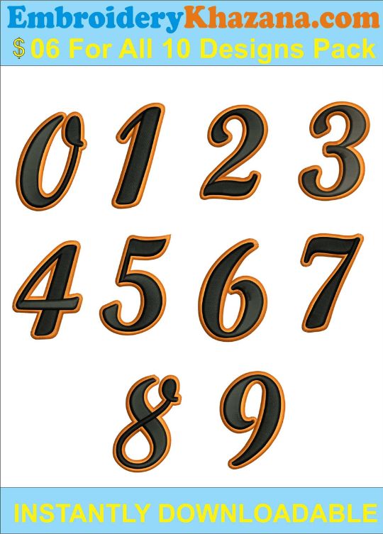 Numeric 3d puff font