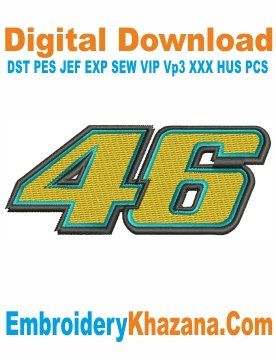 The Doctor 46 Logo Embroidery Design