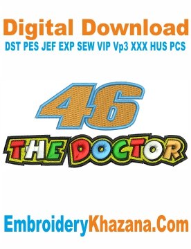 46 The Doctor Logo Embroidery Design