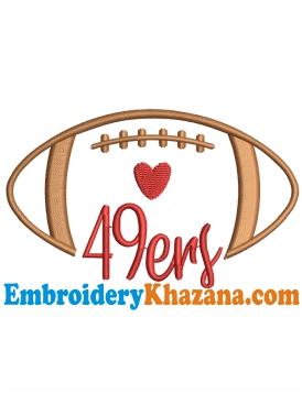49ers Football Embroidery Design