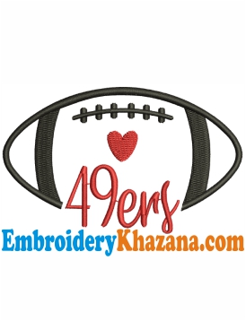 49ers Football Embroidery Design