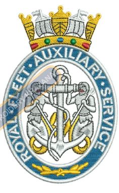 Royal Fleet Auxiliary Service Badge Embroidery Design