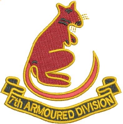 7th Armoured Division Badge Embroidery Design