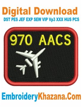 970 Airborne Air Control Squadron Embroidery Design
