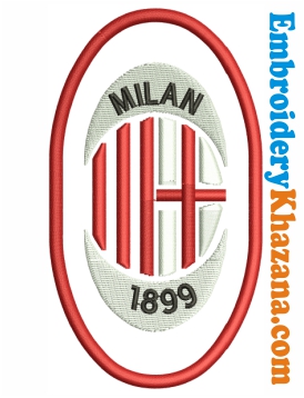 AC Milan Logo Machine Embroidery Design