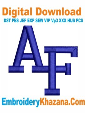Air Force Falcons Logo Embroidery Design