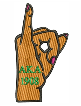 Alpha Kappa Alpha Hand Sign Embroidery Design