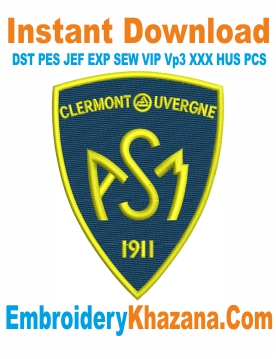 ASM Clermont Auvergne Logo Embroidery Design