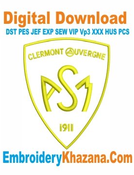 ASM Clermont Auvergne Embroidery Design