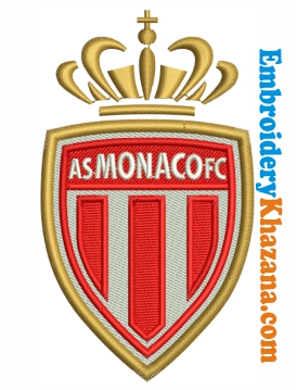 AS Monaco Logo Embroidery Design