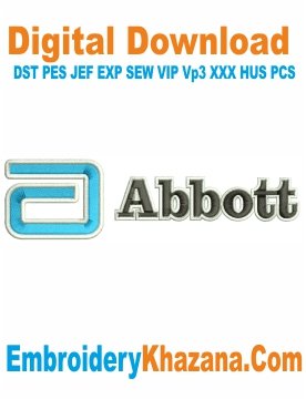 Abbott Logo Embroidery Design