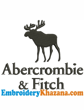 Abercrombie and Fitch Logo Embroidery Design