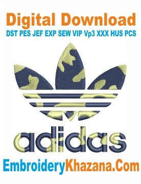 Adidas Retro Logo Embroidery Design
