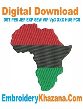 Africa Map Embroidery Designs