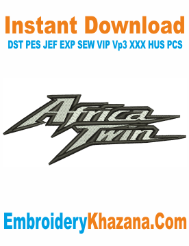 Africa Twin Logo Embroidery Design