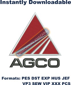 Agco Tractor Logo Embroidery Design
