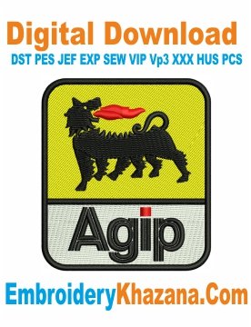 Agip Logo Embroidery Design