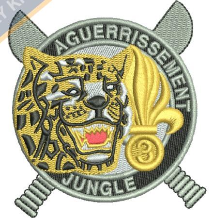Aguerrissement Jungle Embroidery Design