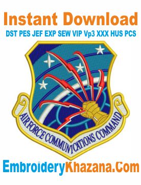 Air force Communications Command Embroidery Design