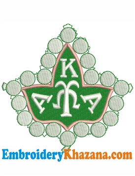 Aka Ivy Leaf Logo Embroidery Design