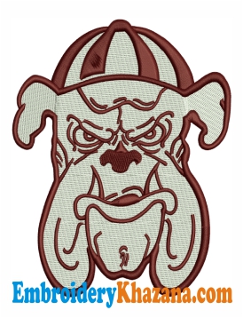 Alabama A and M University Bulldogs Logo Embroidery Design