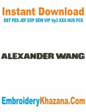 Alexander Wang Logo Embroidery Design