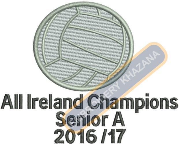 All Ireland Champion Embroidery Design