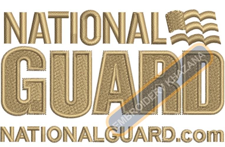 National Guard Army Embroidery Design