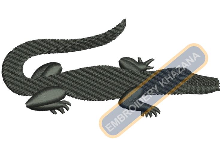 Alligator Embroidery Design