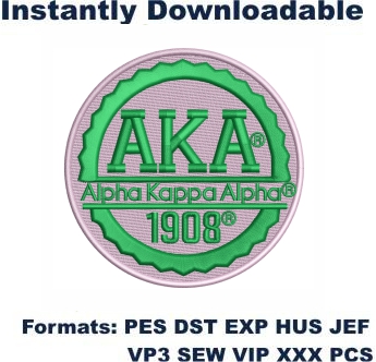 Alpha Kappa Alpha Logo embroidery designs