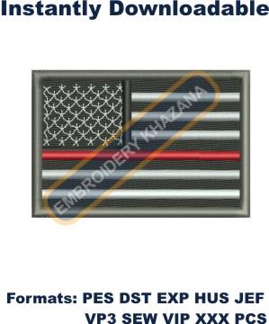 American Flag embroidery design