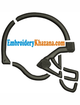 American Football Helmet Embroidery Design