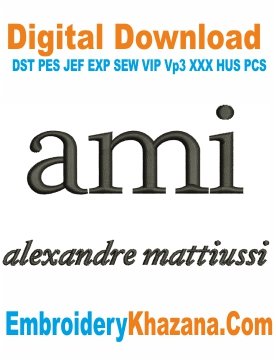 Ami Alexandre Mattiussi Logo Embroidery Design