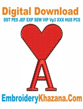 Ami Paris Logo Embroidery Designs