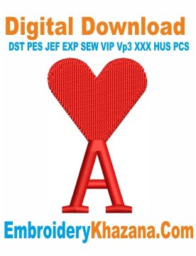 Ami Paris Brand Embroidery Design