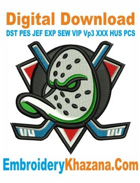 Anaheim Ducks Logo Embroidery Designs