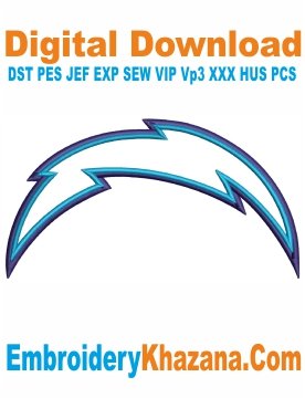 Los Angeles Chargers Applique Embroidery Design