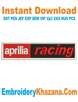Free Aprilia Racing Logo Embroidery Design
