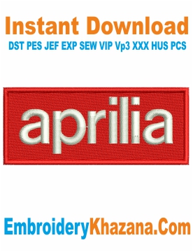 Aprilia Logo Embroidery Design