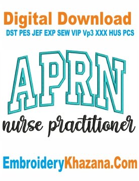 Aprn Applique Embroidery Design