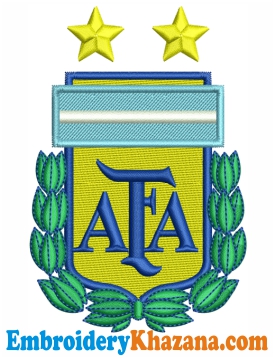 Argentina Football Logo Embroidery Design