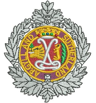 Argyll and Sutherland Highlanders Embroidery Design