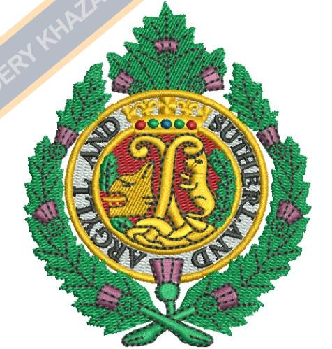 Argyll and Sutherland Highlanders Crest Embroidery Design