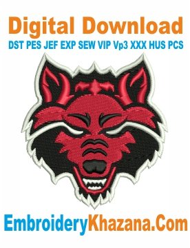 Arkansas State Logo Embroidery Design