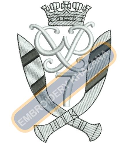 7th Duke of Edinburgh's Own Gurkha Rifles Embroidery Design